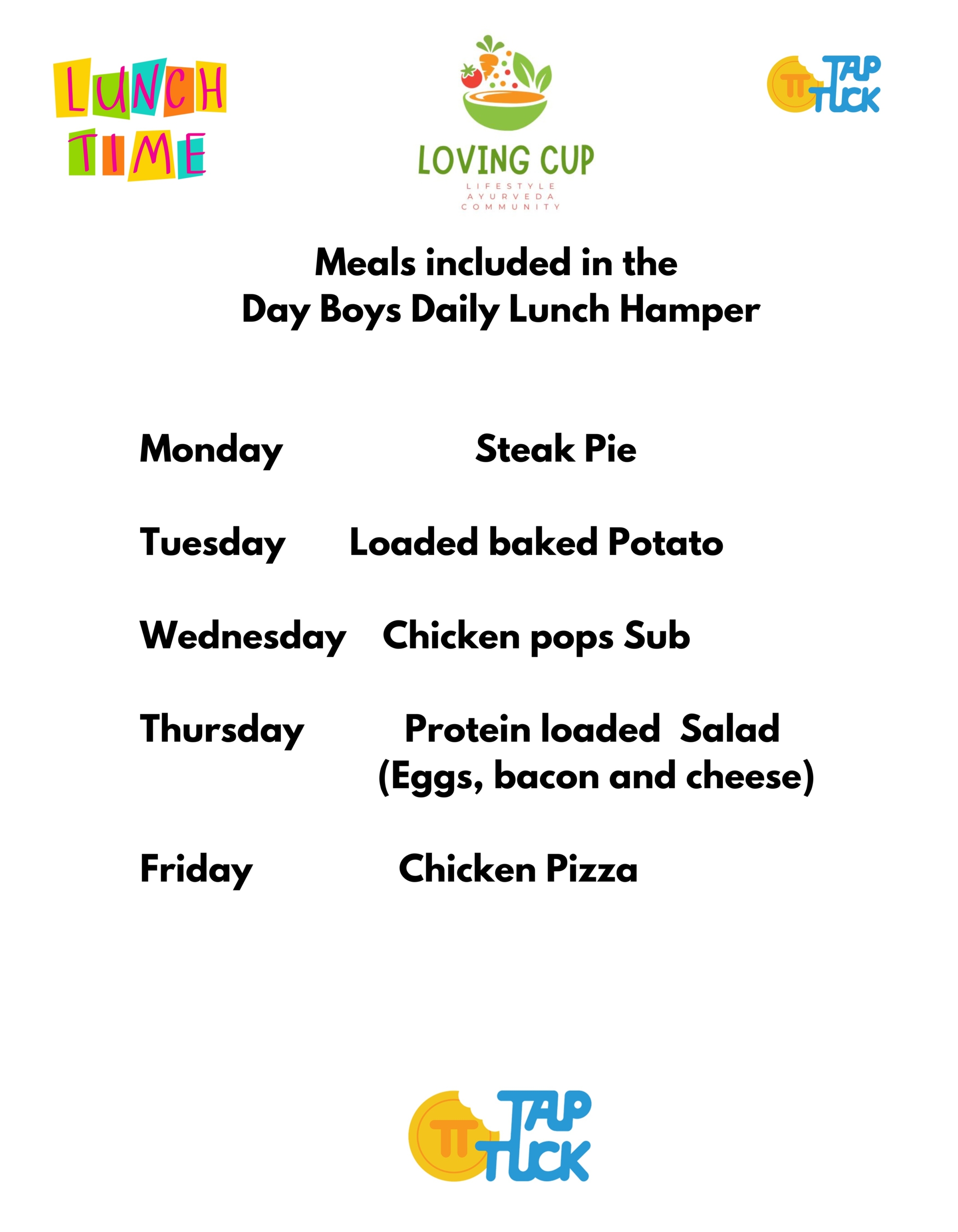 Daily Lunch menu 1